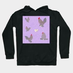 Porcelain Belgian D'Uccle Pattern Purple Hoodie